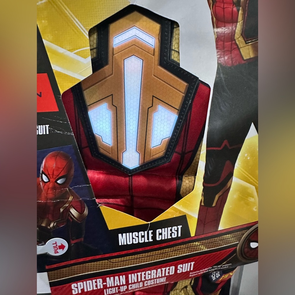 Marvel Spider-Man No Way Home Suit Light-Up Child Costume (large 12-14) NWT - Picture 7 of 8